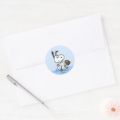 Sticker Rond Peanuts | Snoopy le Beagle de Pâques (Enveloppe)
