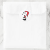 Sticker Rond Peanuts | Snoopy Père Noël (Sac)