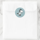 Sticker Rond Peanuts | Snoopy sur glace (Sac)