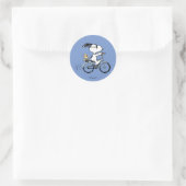 Sticker Rond Peanuts | Snoopy & Woodstock Bicycle (Sac)