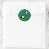 Sticker Rond Peanuts | Woodstock Santa Claus (Sac)