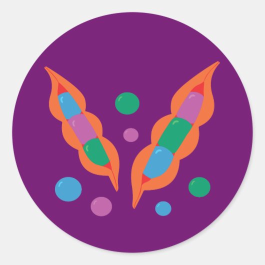 Sticker Rond Peapods fantastiques (Devant)