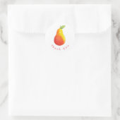 Sticker Rond Pear aquarelle (Sac)