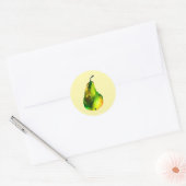 Sticker Rond Pear aquarelle fruit vert (Enveloppe)