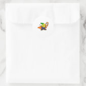 Sticker Rond Pear as Painer with Paint brush (Sac)