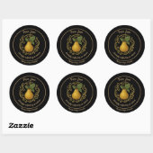 Sticker Rond Pear Serenity – Artisan Jam Label (Feuille)