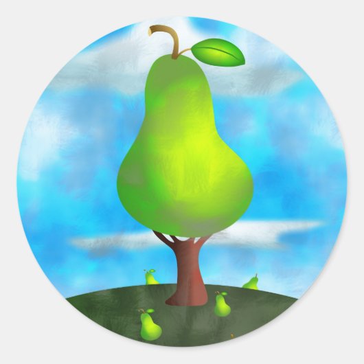 Sticker Rond Pear tree (Devant)