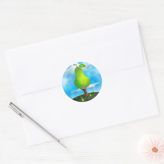 Sticker Rond Pear tree (Enveloppe)