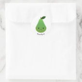 Sticker Rond Pearfect Cute Kawaii Pear (Sac)