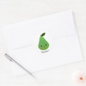 Sticker Rond Pearfect Cute Kawaii Pear (Enveloppe)