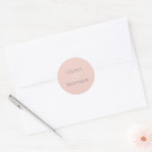 Sticker Rond Pearl Blush personnalisé (Enveloppe)
