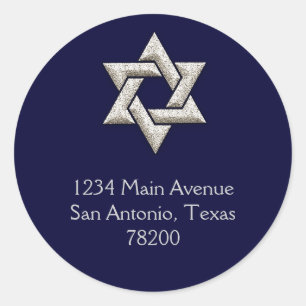 Sticker Rond Pearl Twirl étoile d'argent de David