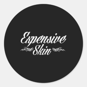 Sticker Rond Peau cher amusant tatoueur amateur de tatouage