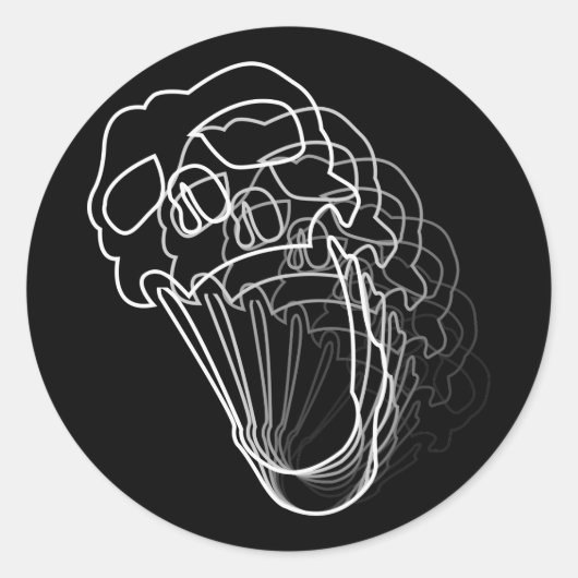 Sticker Rond Peau de fusion (Devant)