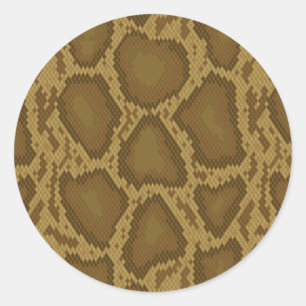 Sticker Rond Peau de serpent, motif reptile