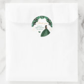 Sticker Rond Peau foncée Vert foncé Princesse Sweet sixteen (Sac)