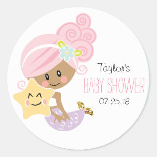 Sticker Rond Peau rose d'obscurité d'autocollants de baby