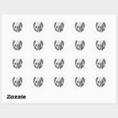 Sticker Rond peau vive (Feuille)