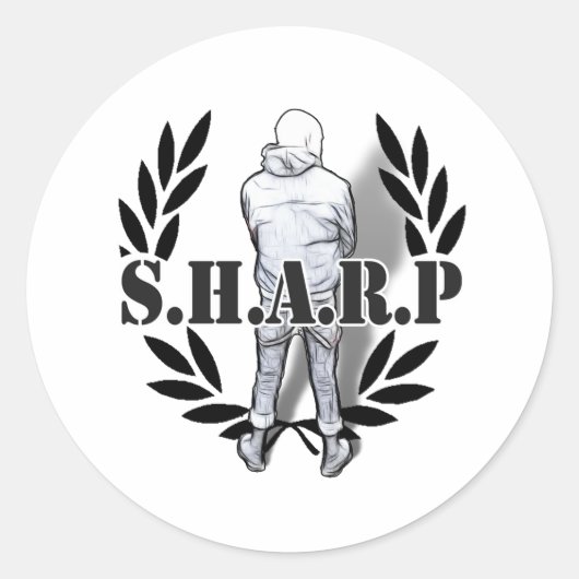 Sticker Rond peau vive (Devant)