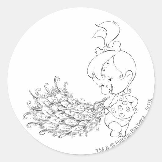 Sticker Rond PEBBLES™ Dans Peacock (Devant)