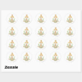 Sticker Rond PEBBLES™ en Lotus Flower (Feuille)