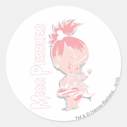 Sticker Rond PEBBLES™ en rose (Devant)