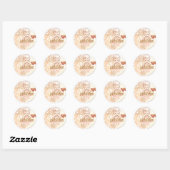 Sticker Rond PEBBLES™ Sandy Design (Feuille)