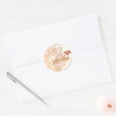 Sticker Rond PEBBLES™ Sandy Design (Enveloppe)