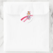 Sticker Rond PEBBLES™ sur arc-en-ciel rose (Sac)