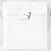 Sticker Rond Pêche (Sac)