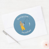 Sticker Rond Pêche (Enveloppe)
