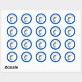 Sticker Rond Pêche 50e anniversaire (Feuille)