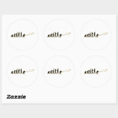 Sticker Rond Pêche à la mouche (Feuille)