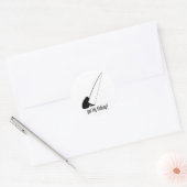 Sticker Rond Pêche à la mouche (Enveloppe)