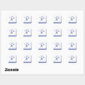 Sticker Rond Pêche à la mouche (Feuille)