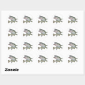 Sticker Rond Pêche à la traîne (Feuille)