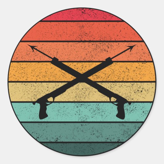 Sticker Rond Pêche à la traîne Pêche en haute mer (Devant)