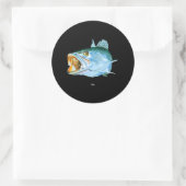 Sticker Rond Pêche À La Truite Surpêche Pour Hommes (Sac)