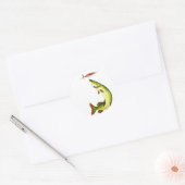 Sticker Rond Pêche au brochet (Enveloppe)