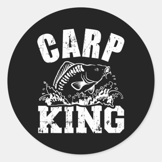 Sticker Rond Pêche Carp King (Devant)