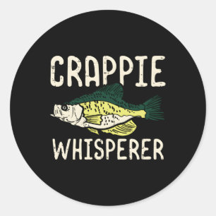 Sticker Rond Pêche Crappie Whisperer Poisson