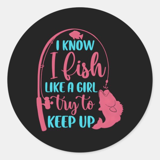 Sticker Rond Pêche de basse pêche pêche pêche (Devant)