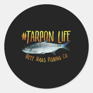Sticker Rond Pêche en eau salée en haute mer Tarpon Life