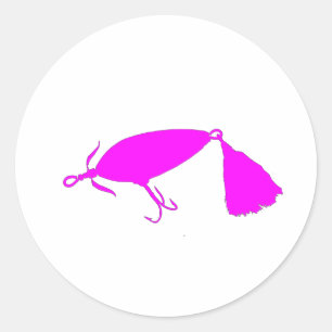 Sticker Rond Pêche leurre 1 Silhouette c