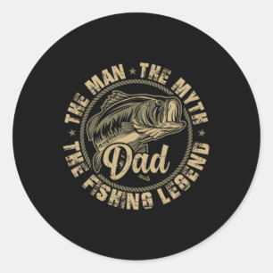 Sticker Rond Pêche pour papa Fête des pères Cadeau de pêche pou