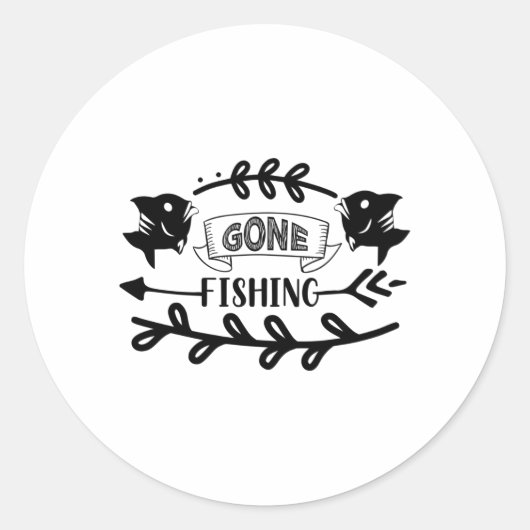 Sticker Rond Pêche terminée (Devant)