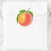 Sticker Rond Pêcher sur une branche (Sac)