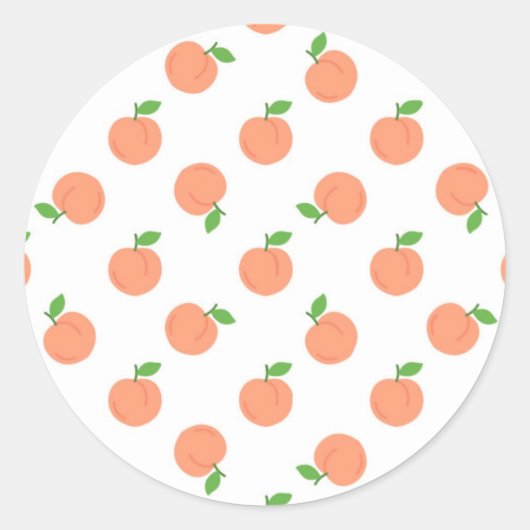 Sticker Rond Pêches (Devant)