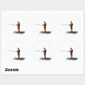 Sticker Rond pêcheur (Feuille)