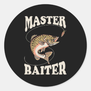 Sticker Rond Pêcheur d'appât maître
